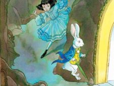 Alicia Siguiendo al Conejo Blanco en CaixaForum: Una Ilustración Mágica